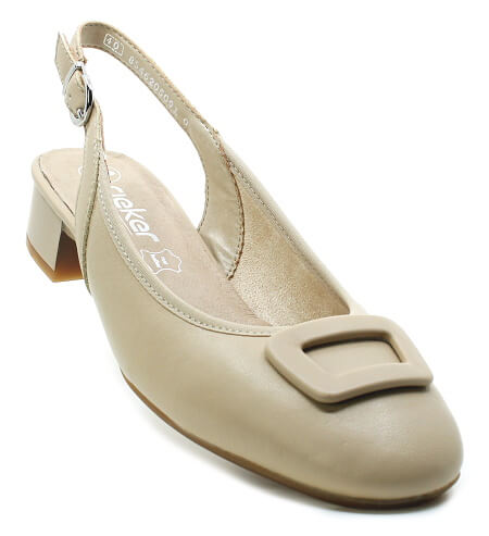 RIEKER 43456-62 beige, dámské lodičky