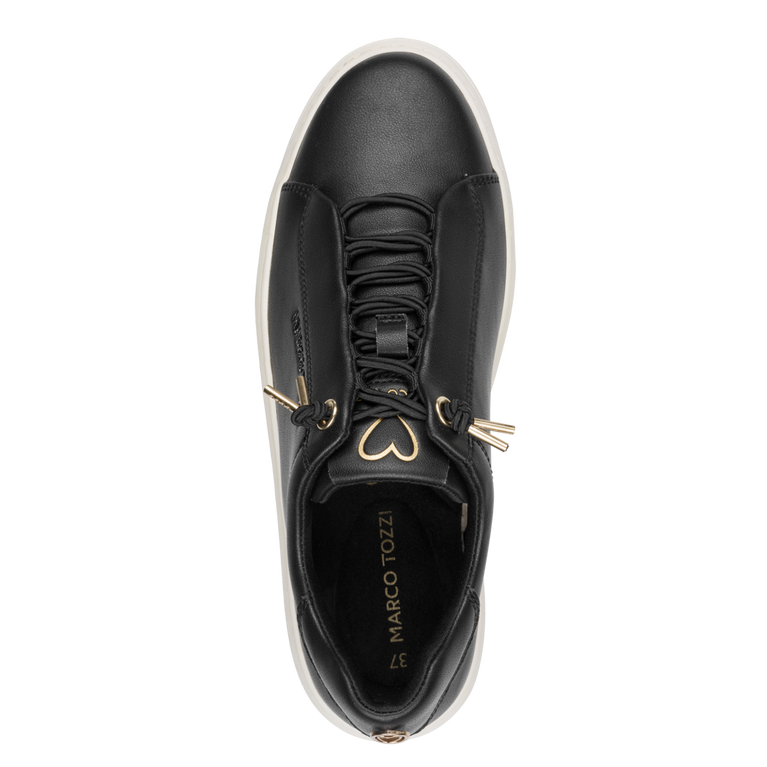 MARCO TOZZI 2-23724-44 085 black/gold, dámské polobotky vel.38