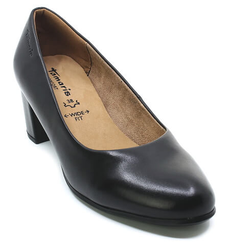 TAMARIS COMFORT 8-82400-47 022 black nappa, dámské lodičky vel.37