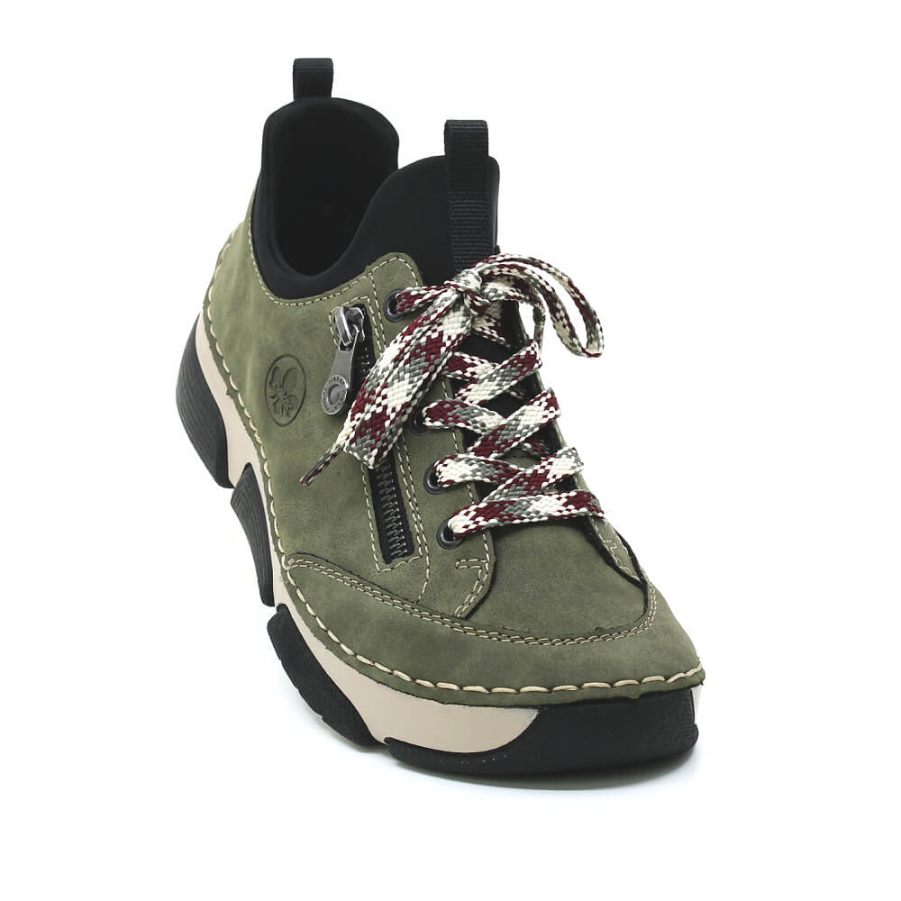RIEKER 45973-54 green, dámské polobotky