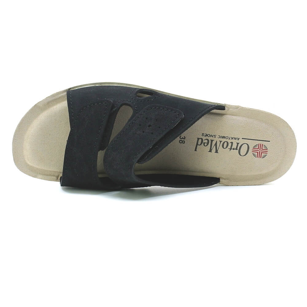 ORTOMED 2614 N18-G01-B černá, dámské pantofle