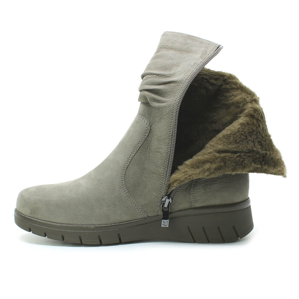 CAPRICE 9-26455-45 334 taupe nubuc, dámská kotníková obuv