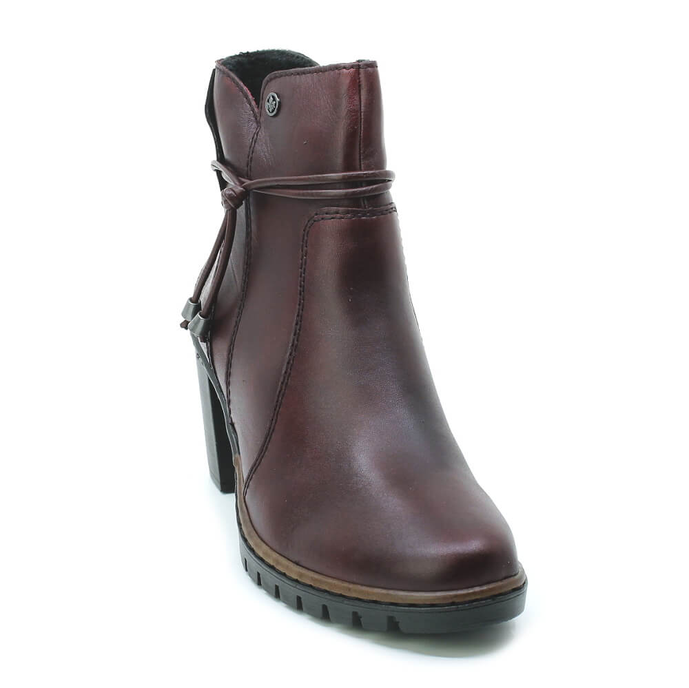 RIEKER Y2567-35 red, dámské polokozačky