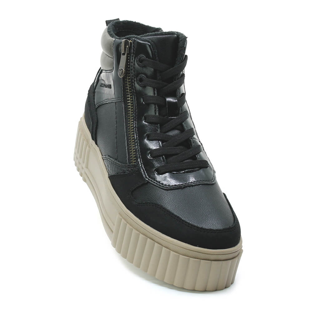 MARCO TOZZI 2-25201-47 098 black comb, dámská kotníková obuv vel.39