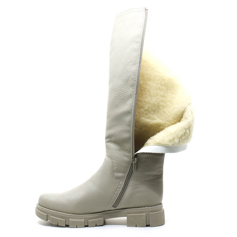 RIEKER Y7190-60 beige, dámské kozačky vel.41