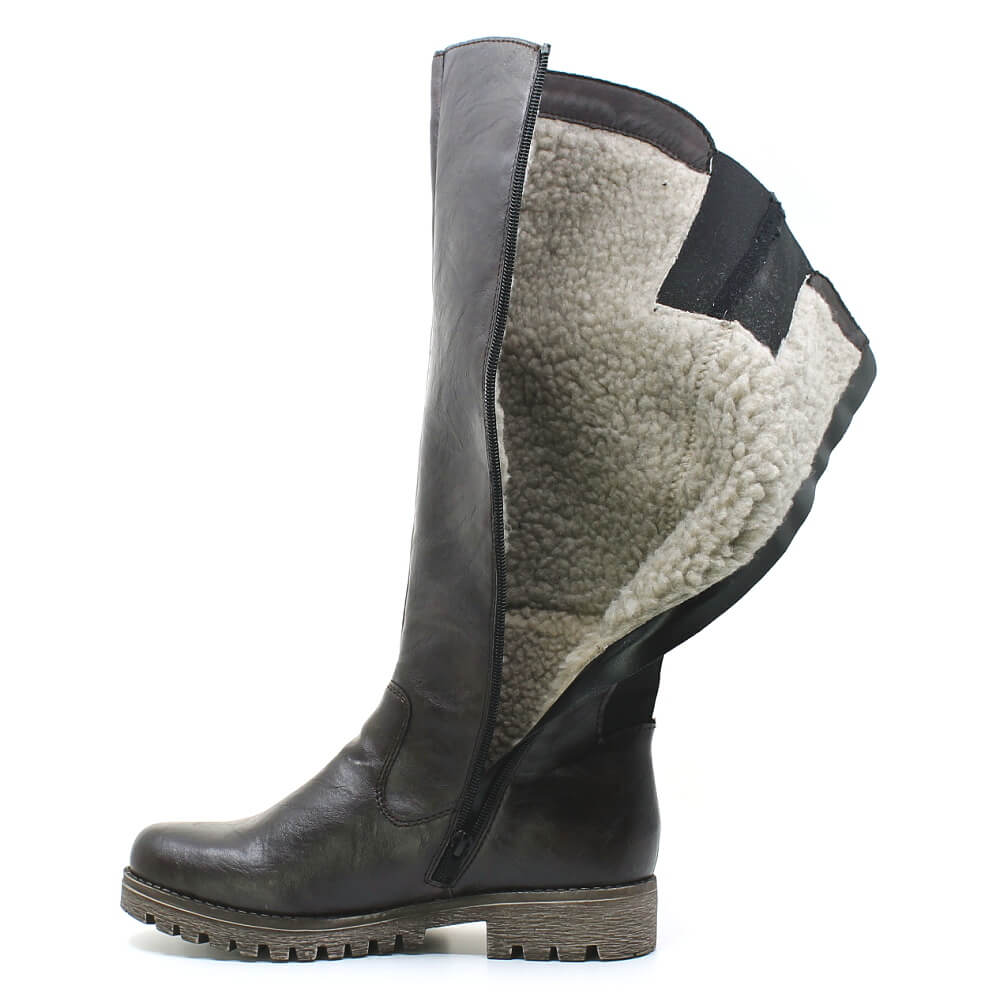 RIEKER 78554-25 brown, dámské kozačky vel.39