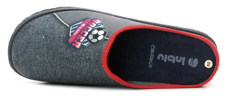 INBLU CS000031 grey, chlapecká domácí obuv