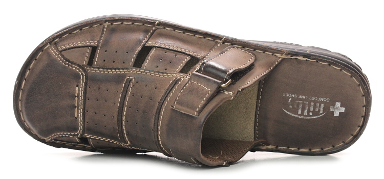 HILBY 039 03K hnědé, pánské pantofle