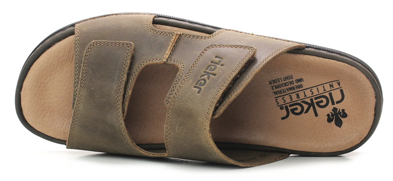 RIEKER 25592-25 brown, pánské pantofle vel.41