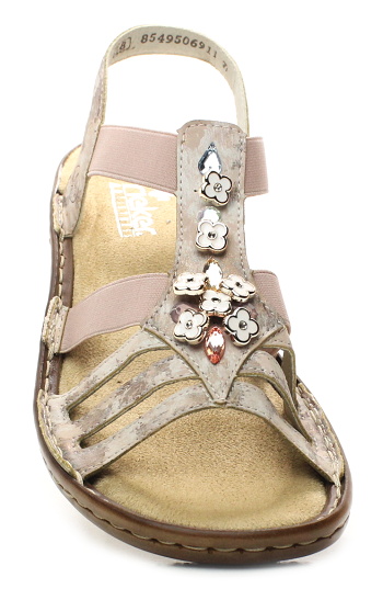 RIEKER 60855-31 rosa, dámské sandály