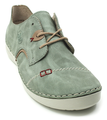 RIEKER 52528-52 green, dámské polobotky 