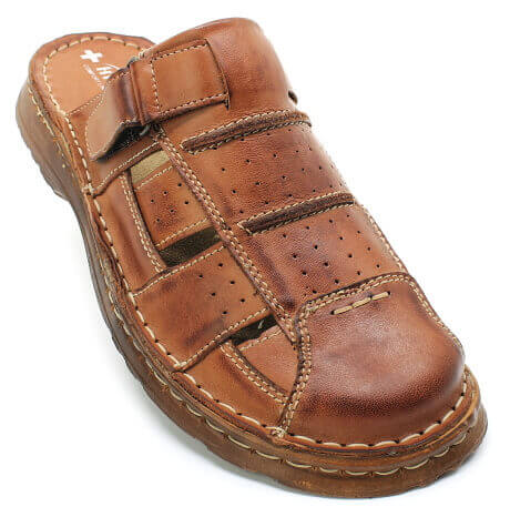 HILBY 039 brown, pánské pantofle vel.41