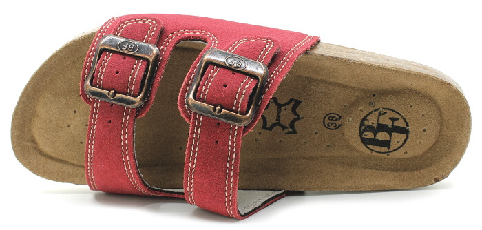 BEST FEET 213-15 červené, dámské pantofle vel.36