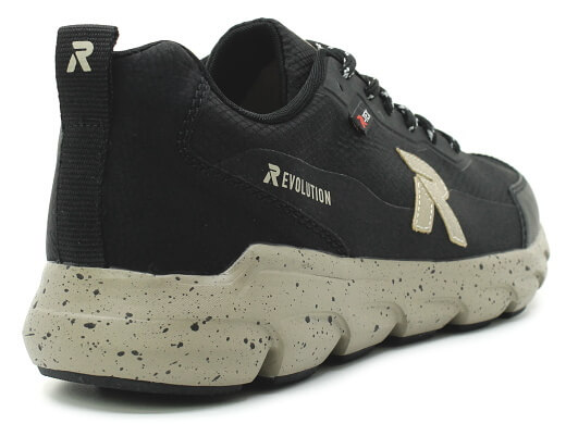 RIEKER 07809-00 black, pánské polobotky vel.45