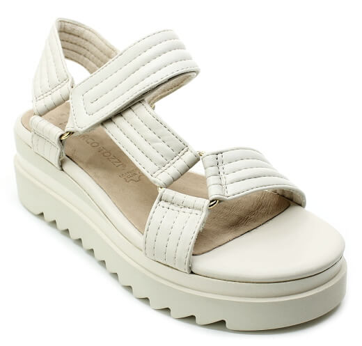 MARCO TOZZI 2-28763-20 cream, dámské sandály vel.41