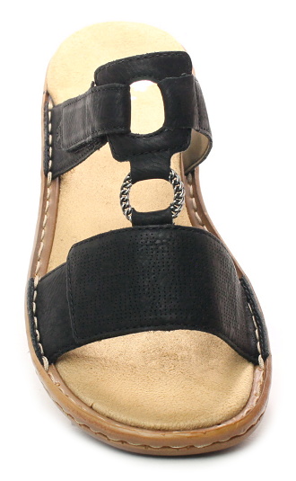 RIEKER 60885-00 black, dámské pantofle