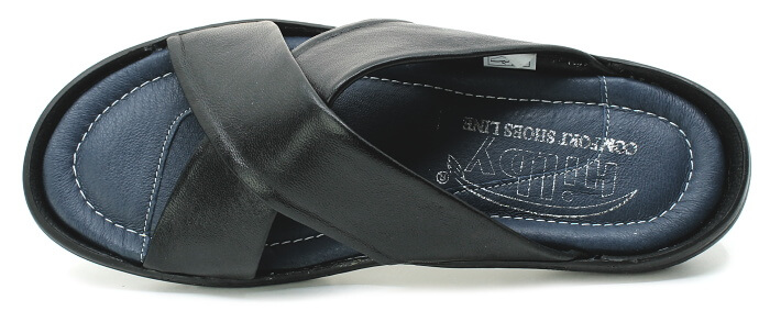 HILBY K01 black, pánské pantofle