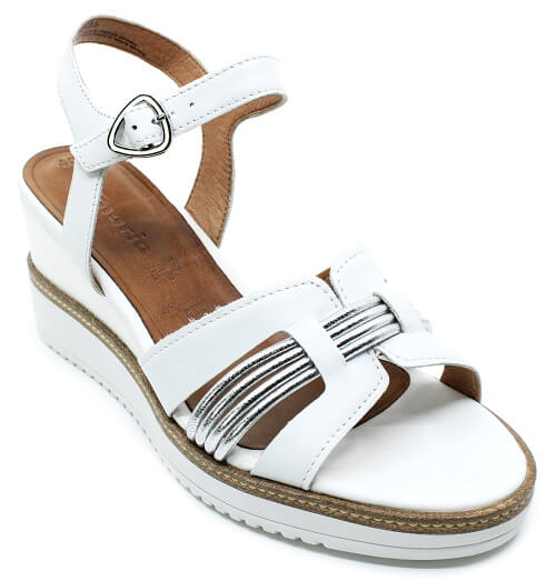TAMARIS 1-28243-20 white/silver, dámské sandály vel.38