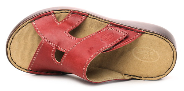 ORTO PLUS 2061-05 červená, dámské pantofle vel.41