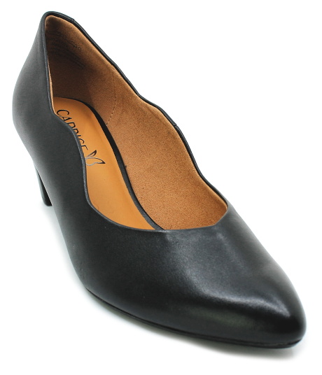 CAPRICE 9-22400-41 black nappa, dámské lodičky vel.39