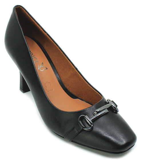 CAPRICE 9-22405-41 black nappa, dámské lodičky vel.39