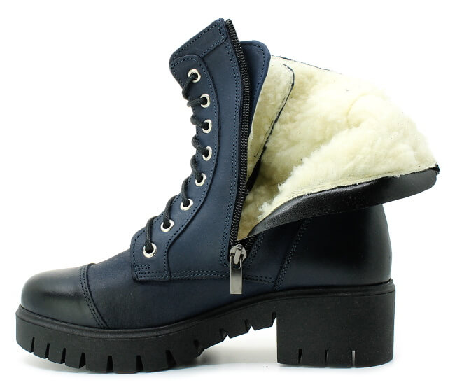 HILBY 1315 modrá, dámská kotníková obuv