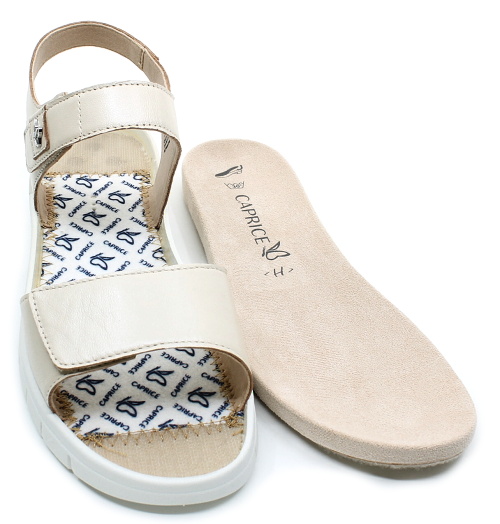 CAPRICE 9-28701-42 cream perlato, dámské sandály