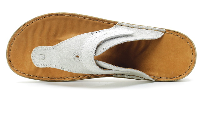 ORTO PLUS 4081-C01 stříbrné, dámské žabky