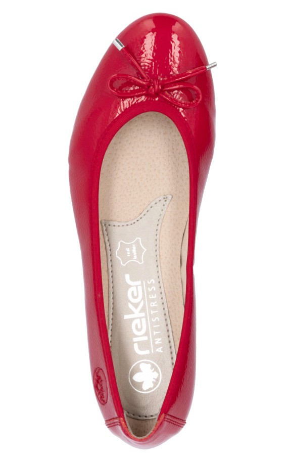 RIEKER 51950-33 red, dámské baleríny