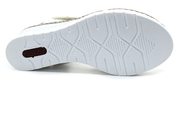 RIEKER V38G9-80 white, dámské sandály
