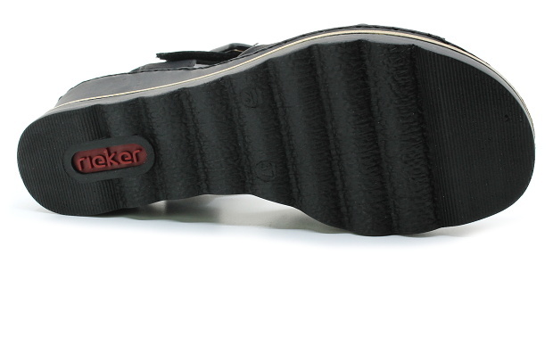 RIEKER 67463-00 black, dámské sandály vel.39