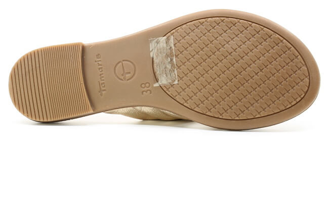 TAMARIS 1-27126-44 933 light gold, dámské žabky vel.41