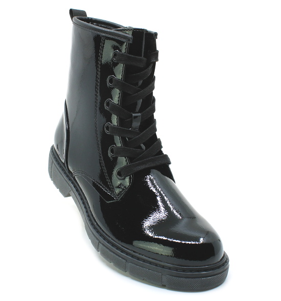 MARCO TOZZI 2-25282-41 018 black patent, dámská kotníková obuv