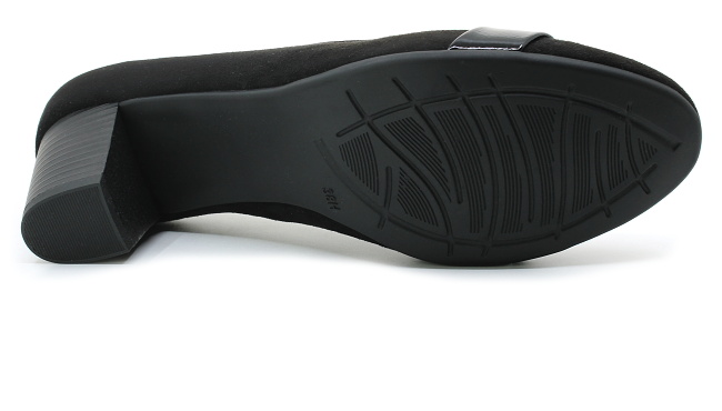 JANA 8-22467-42 009 black/black patent, dámské lodičky vel.40