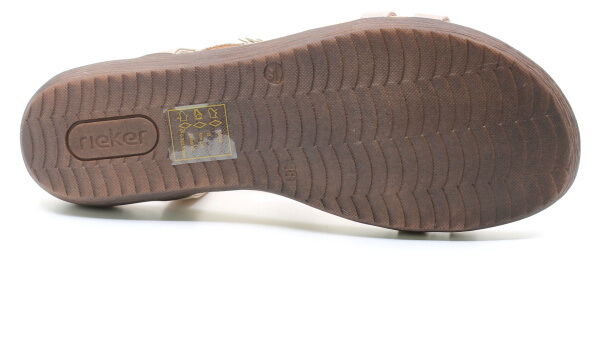 RIEKER V7573-90 gold, dámské sandály vel.37