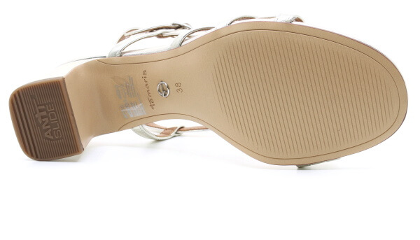 TAMARIS 1-28350-46 957 platinum, dámské sandály vel.40