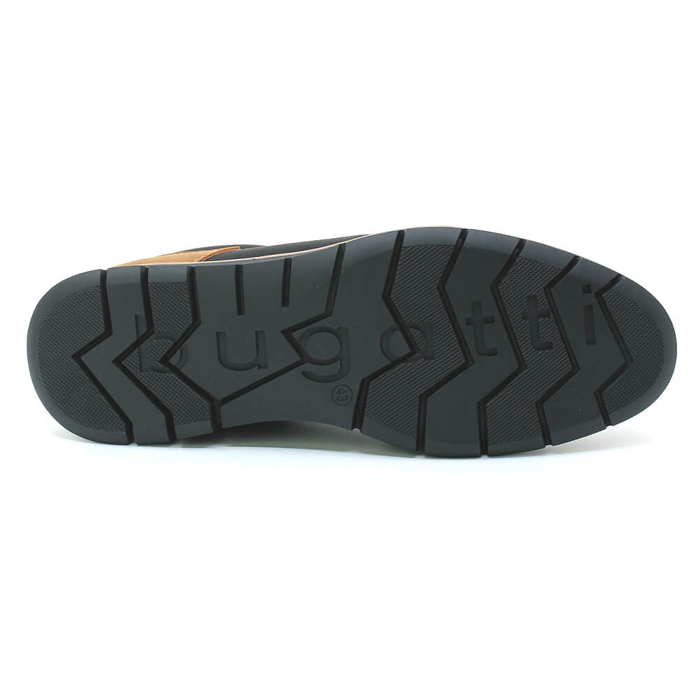 BUGATTI 335-92503-5050 1063 black/cognac, pánské polobotky vel.42