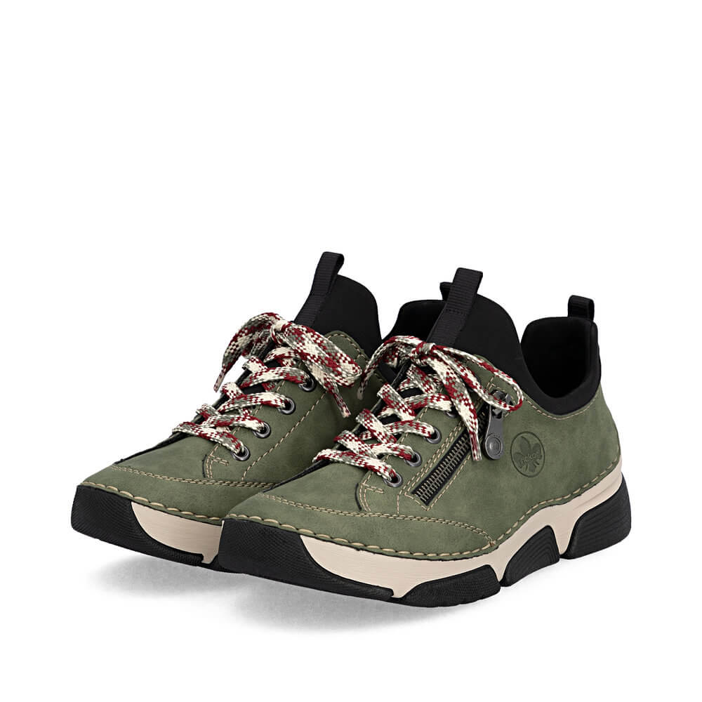RIEKER 45973-54 green, dámské polobotky