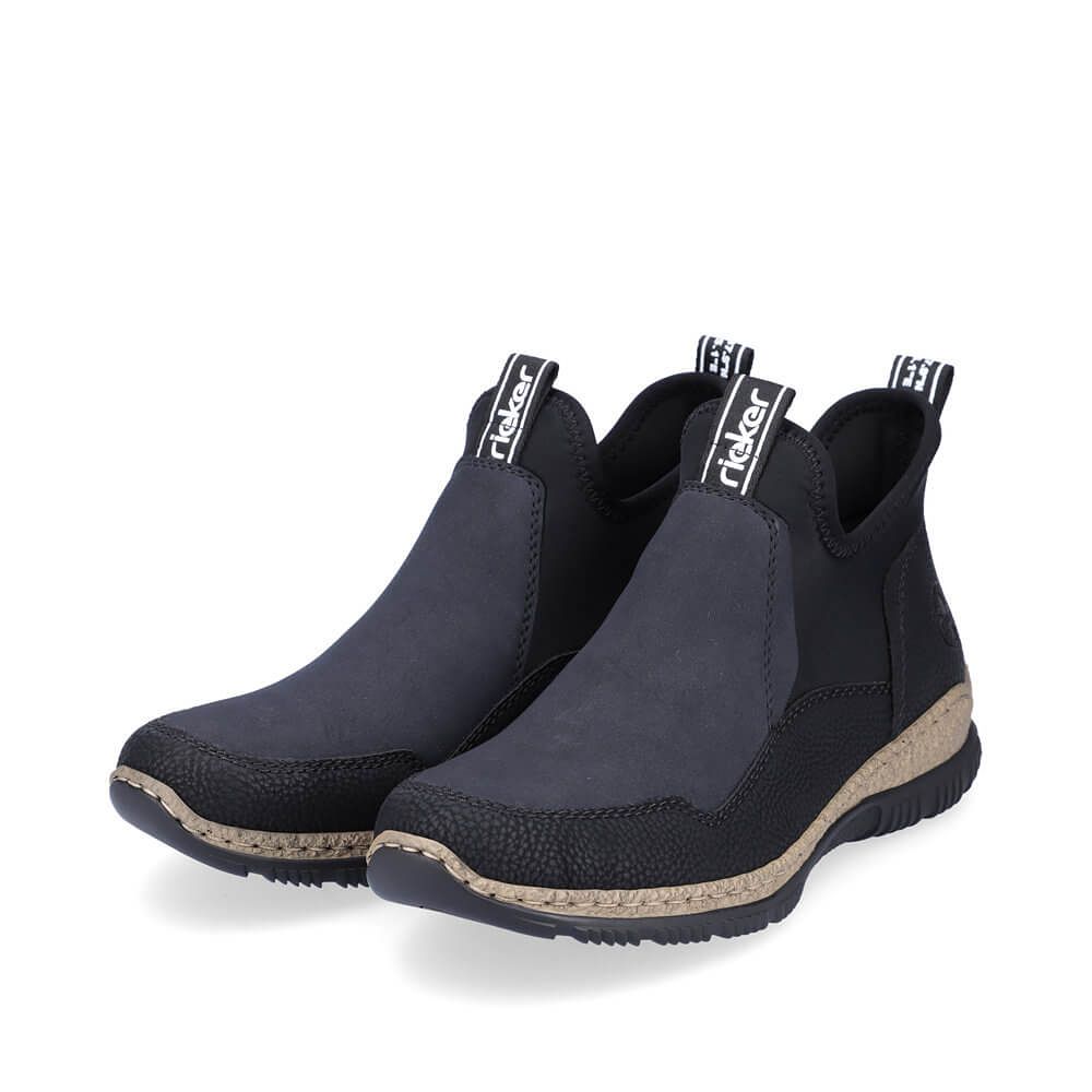 RIEKER N3275-00 black, dámská kotníková obuv vel.39