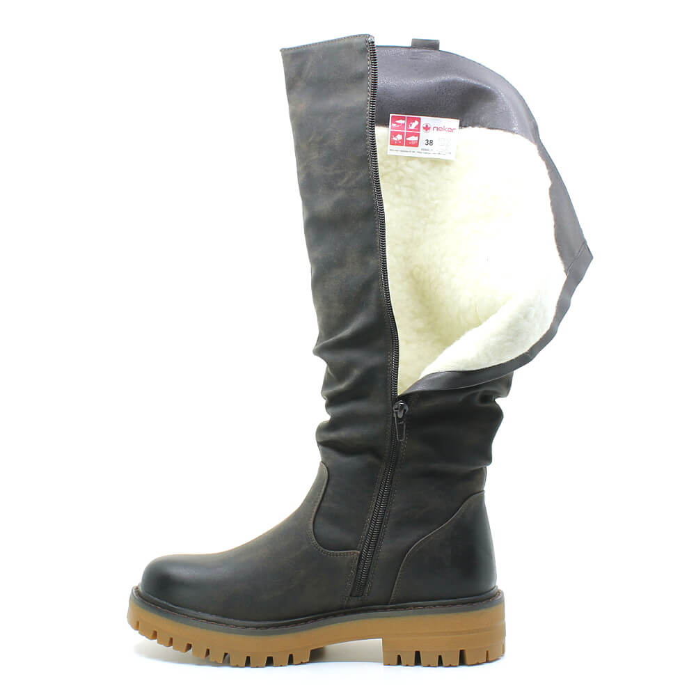 RIEKER 92990-25 brown, dámské kozačky