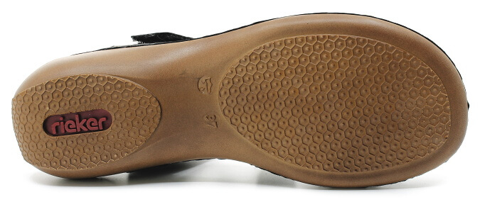 RIEKER 659C7-00 black, dámské sandály