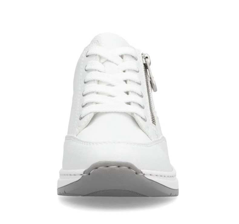 RIEKER N4322-80 bílé, dámské polobotky 