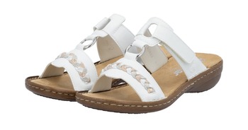 RIEKER 60888-80 white, dámské pantofle vel.41