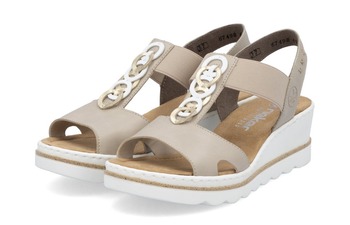 RIEKER 67498-62 beige, dámské sandály vel.41