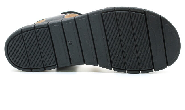 CAPRICE 9-28701-42 black/blk sole, dámské sandály vel.39