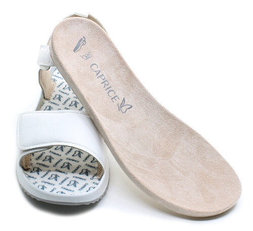 CAPRICE 9-28702-42 102 white nappa, dámské sandály vel.40