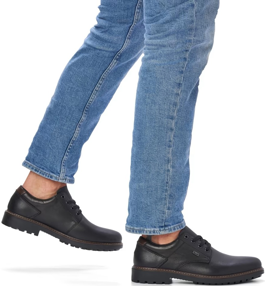 RIEKER 14642-00 black, pánské polobotky vel.46