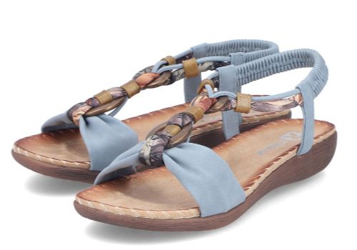 RIEKER V7568-14 blue, dámské sandály vel.43