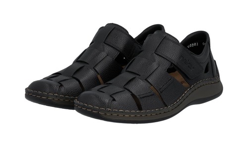 RIEKER 05281-00 black, pánské sandály vel.41