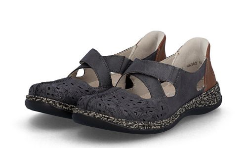 RIEKER 46352-45 grey, dámské baleríny vel.39